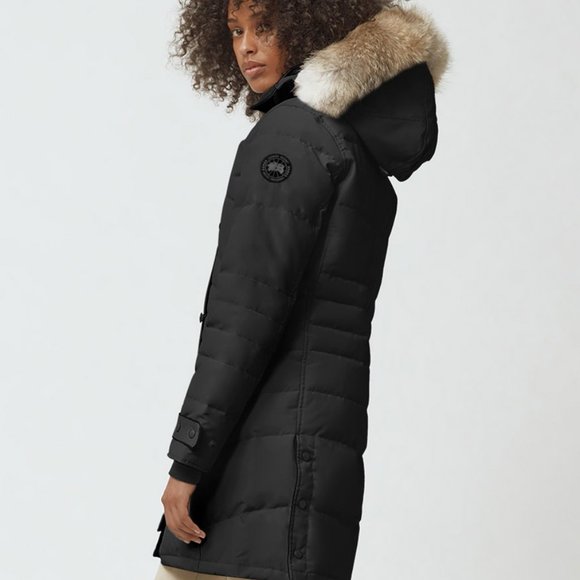 NEW:Canada Goose Lorette Hooded Down Parka W/Genuine Coyote Fur Trim, Black, XXS - Picture 5 of 10